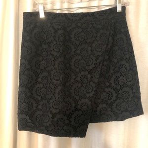 Black Madewell asymmetrical mini skirt
